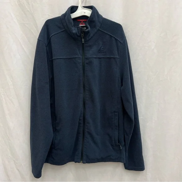 Gerry Weber Thermal Fleece Full Zip Heavy Knit Men's Navy Large Tall Jacket - Picture 2 of 10